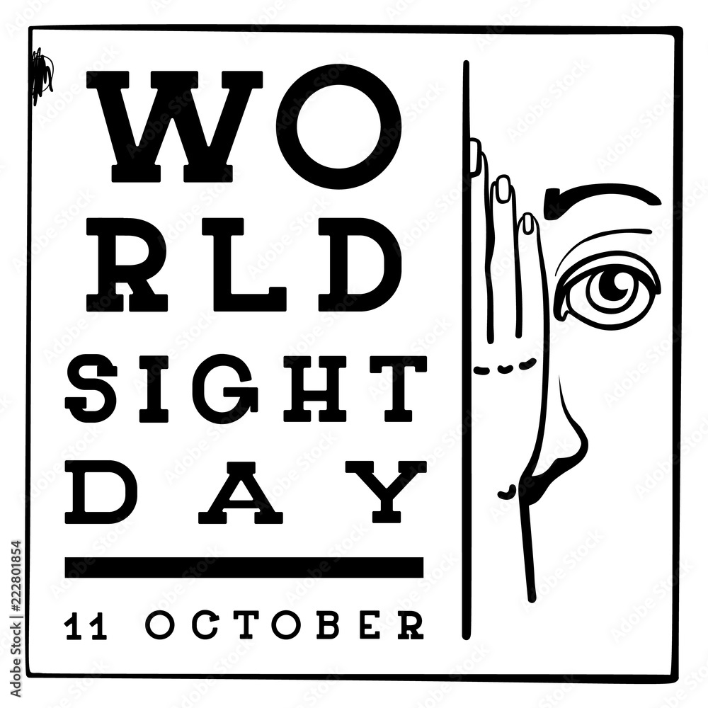 International sight day concept background. Simple illustration of international sight day vector concept background for web design
