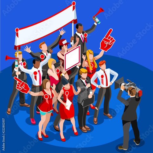 Symbol of republican government. Decision of voter. Democracy campaign. Choice of politics part, a young symbolic day. Election poll, ballot, Vote for presidential. Patriotism concept with characters