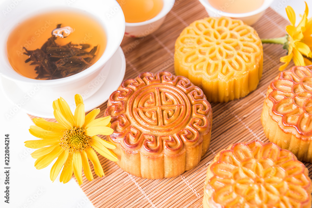 Mooncake. Chinese mid autumn festival food. Mooncake. Chinese mid autumn festival food.