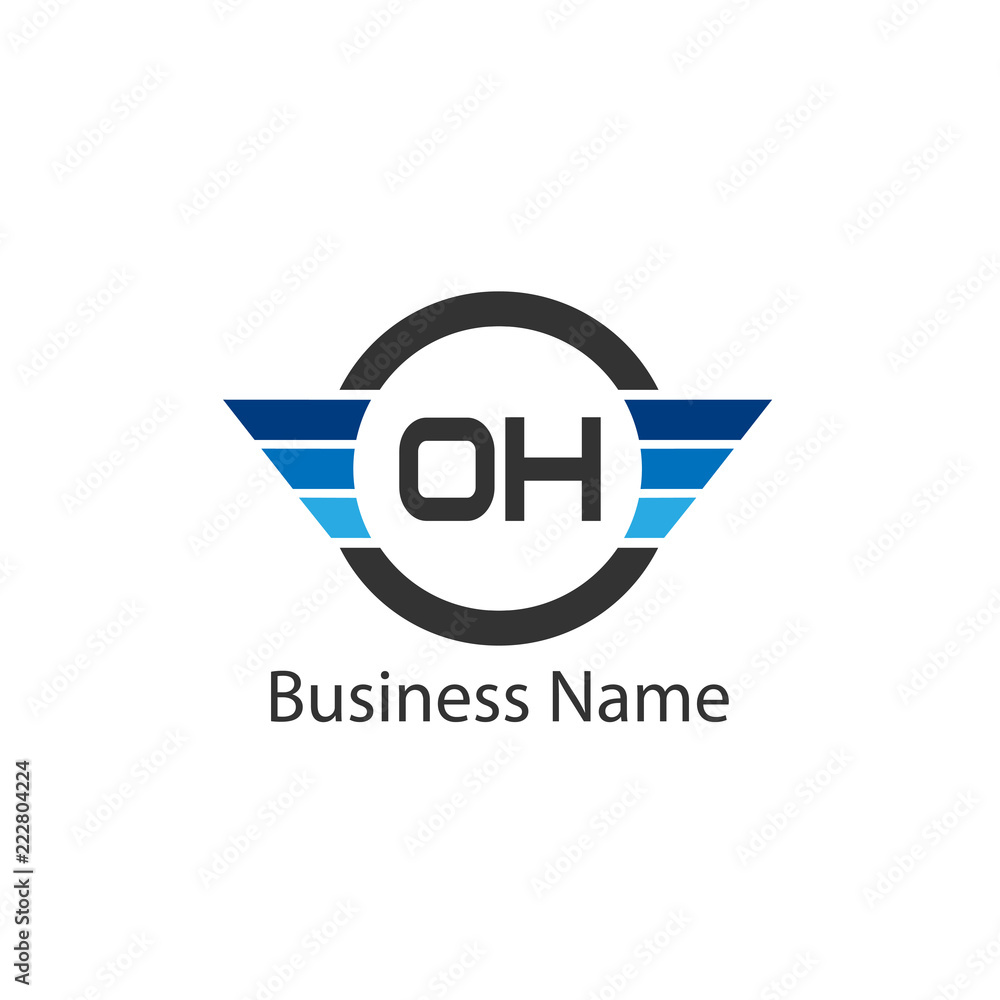 Initial Letter OH Logo Template Design Initial Letter OH Logo Template Design