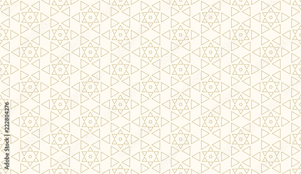 Pattern seamless abstract background gold color and line. Islamic geometric line vector. Pattern seamless abstract background gold color and line. Islamic geometric line vector.