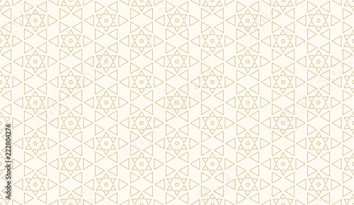 Pattern seamless abstract background gold color and line. Islamic geometric line vector.