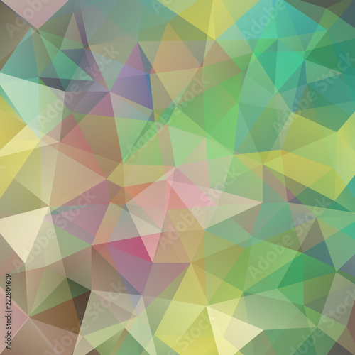 Abstract polygonal vector background. Colorful geometric vector illustration. Creative design template. Green, beige colors.