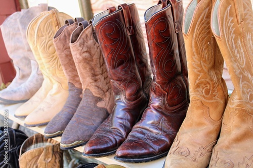 Boots lined up