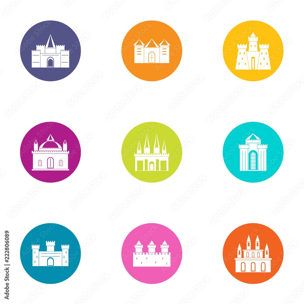 Sanctuary icons set. Flat set of 9 sanctuary vector icons for web isolated on white background