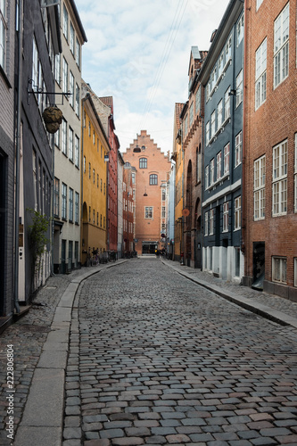 Fototapeta Naklejka Na Ścianę i Meble -  Old street in Copenhagen
