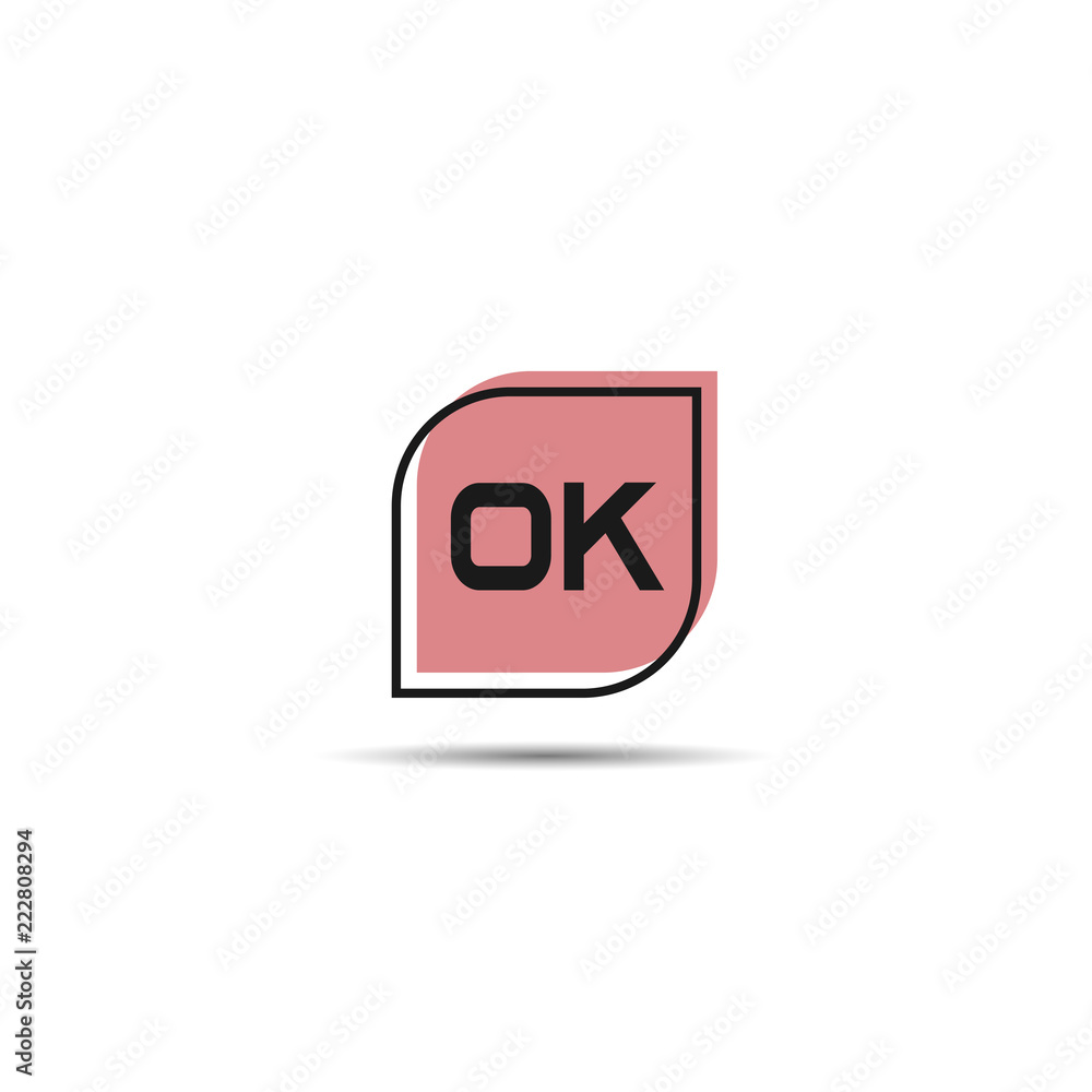 Initial Letter OK Logo Template Design Initial Letter OK Logo Template Design