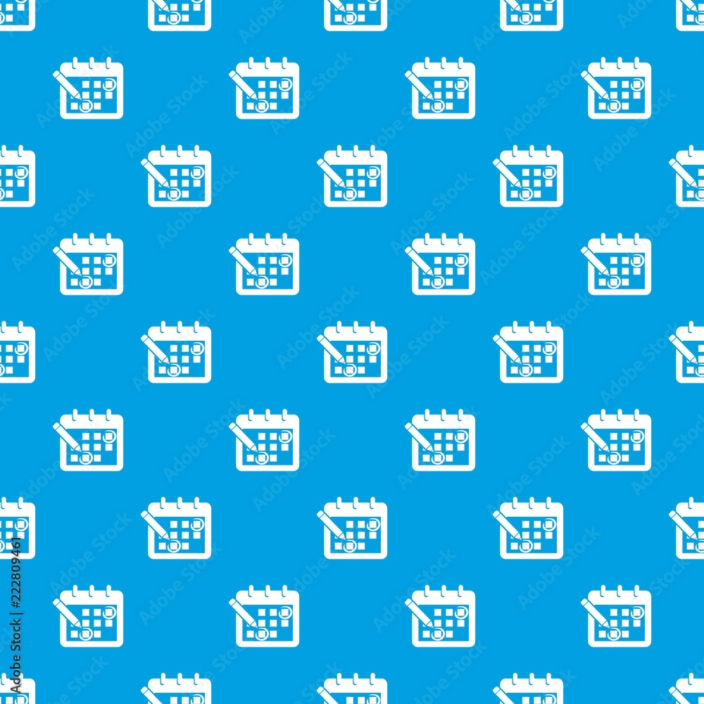 Mark calendar pattern vector seamless blue repeat for any use Mark calendar pattern vector seamless blue repeat for any use