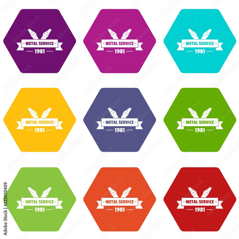 Workshop icons 9 set coloful isolated on white for web Workshop icons 9 set coloful isolated on white for web