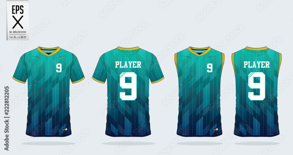 Blue Green Gradient Polo Shirt Sport Template Design Soccer Jersey Stock  Vector by ©tond.ruangwit@gmail.com 214165522