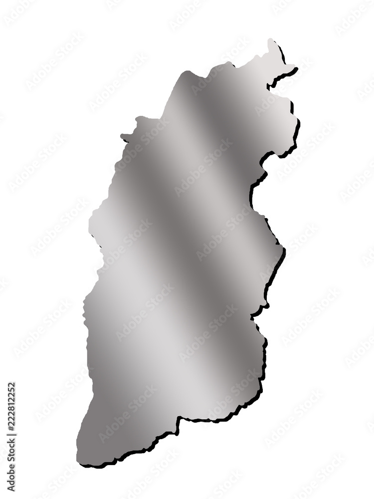 Shanxi China illustration of a contour map with black shadow on white isolated background Shanxi China illustration of a contour map with black shadow on white isolated background