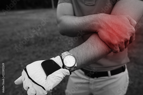 Golfers are injured arm while playing golf