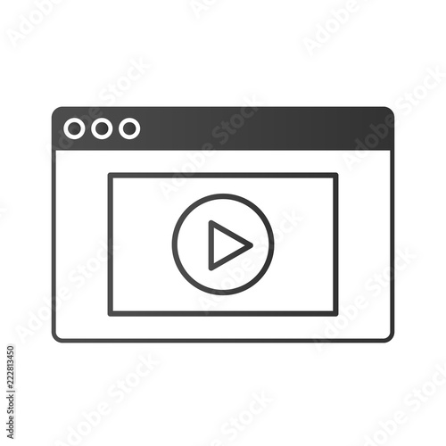 Multimedia vector line icon...