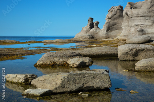 Beautiful landscape at Mingan in Quebec in Canada photo