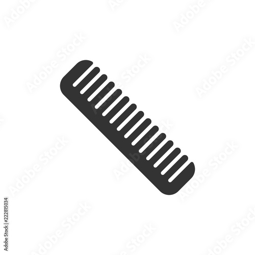 Hair brush icon in flat style. Comb accessory vector illustration on white isolated background. Hairbrush business concept.
