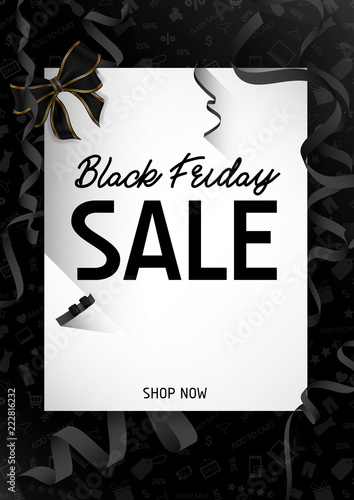 Black friday sale design banner. Black friday special offer.