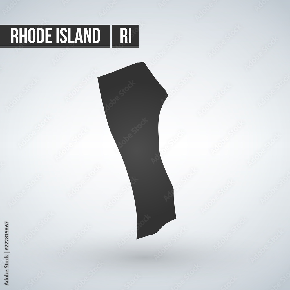 Rhode Island outline map state shape vector illustration Rhode Island outline map state shape vector illustration