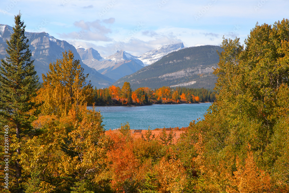Fall foliage in Banff national park Canada