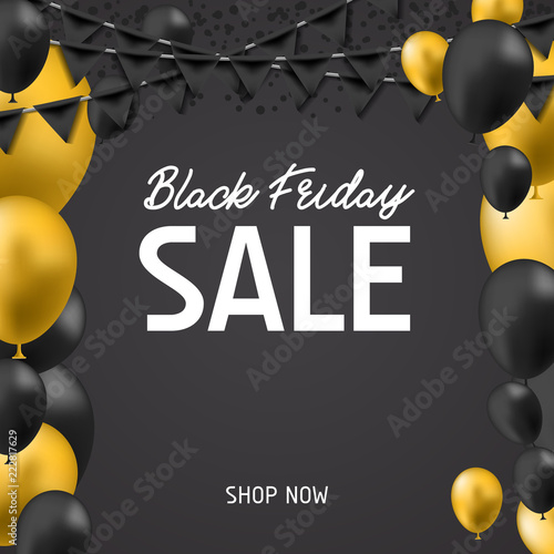 Black friday sale design banner. Black friday special offer.