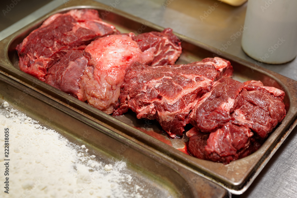 Veal cheeks ready for roasting Veal cheeks ready for roasting