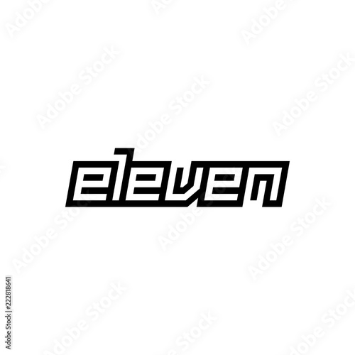custom modern number eleven symbol photo