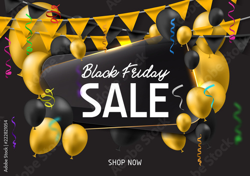 Black friday sale design banner. Black friday special offer.