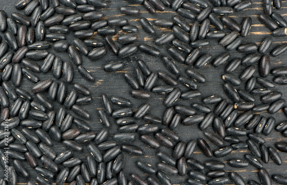 Raw black beans Raw black beans