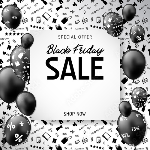 Black friday sale design banner. Black friday special offer.