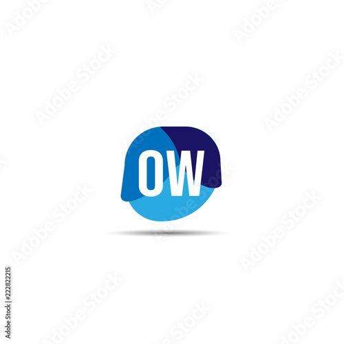 Initial Letter OW Logo Template Design
