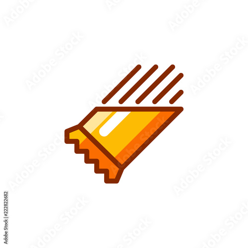 Packaging paste icon. Traditional Italian dish. Label for supermarkets, markets, online stores. Color series pictograph on food theme. Vector illustration isolated on white