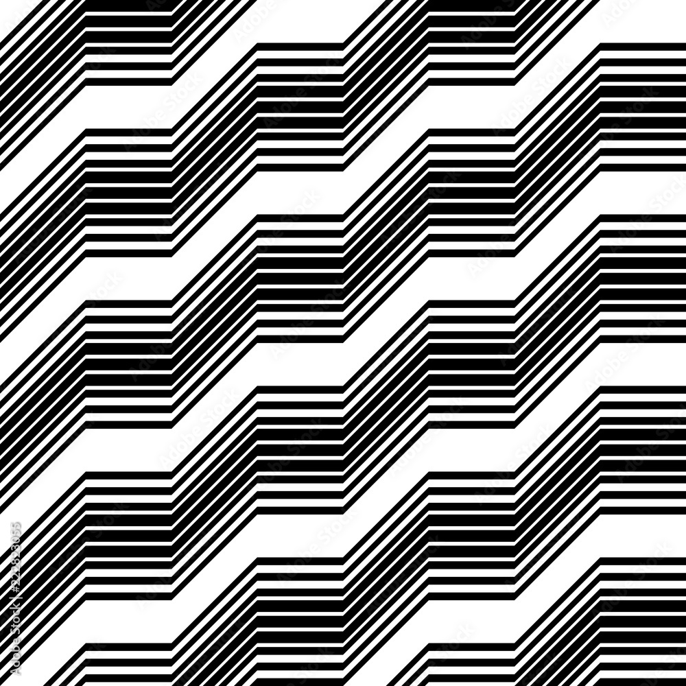 Design seamless monochrome zigzag pattern Design seamless monochrome zigzag pattern