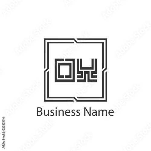Initial Letter OX Logo Template Design