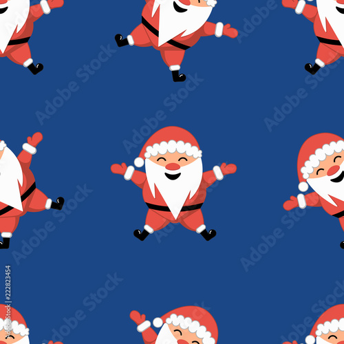 Christmas Santa seamless background