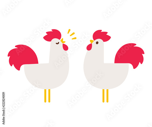 Simple cartoon rooster