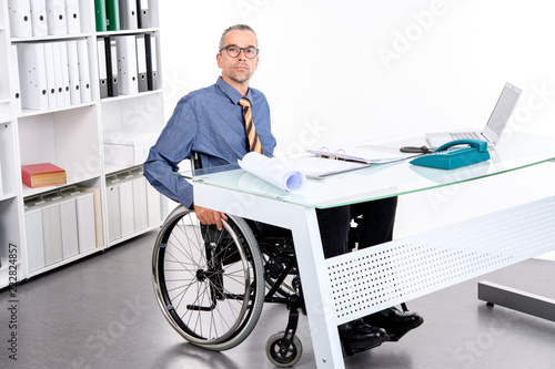 disabled business man in wheelchair