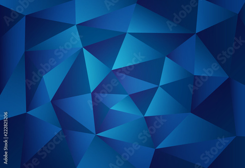 Abstract Dark Blue Triangular Polygons Pattern