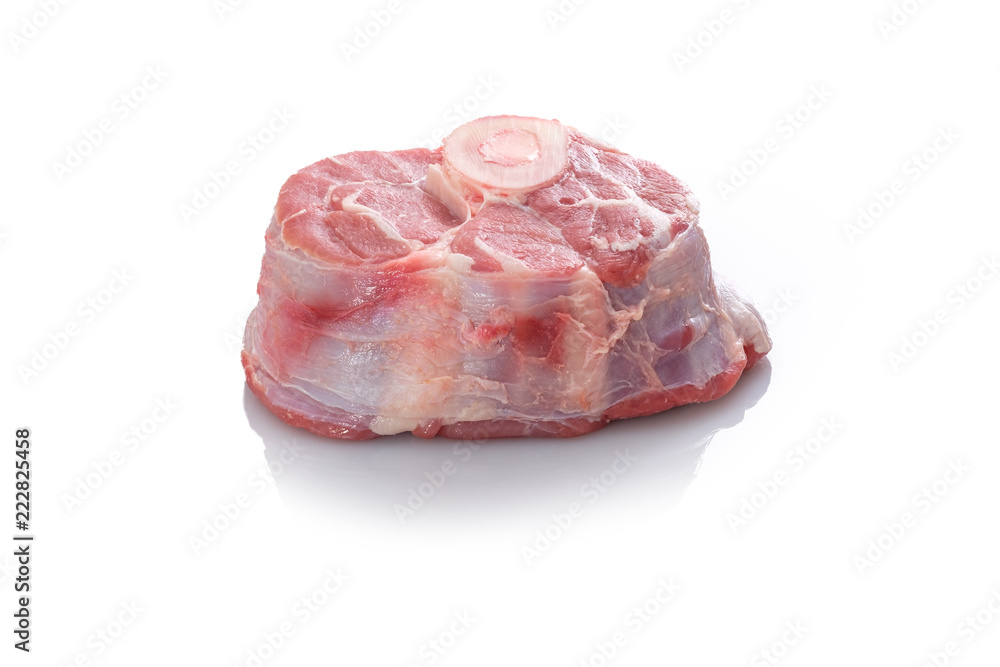 Ossobuco Kalbfleisch roh isoliert Ossobuco Kalbfleisch roh isoliert
