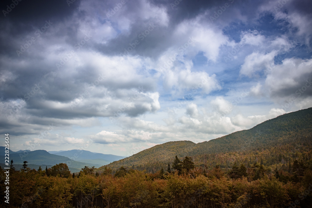 White mountains in New Hampshire prepares for fall foliage
