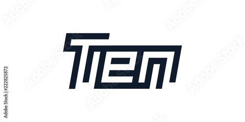 custom modern number ten symbol