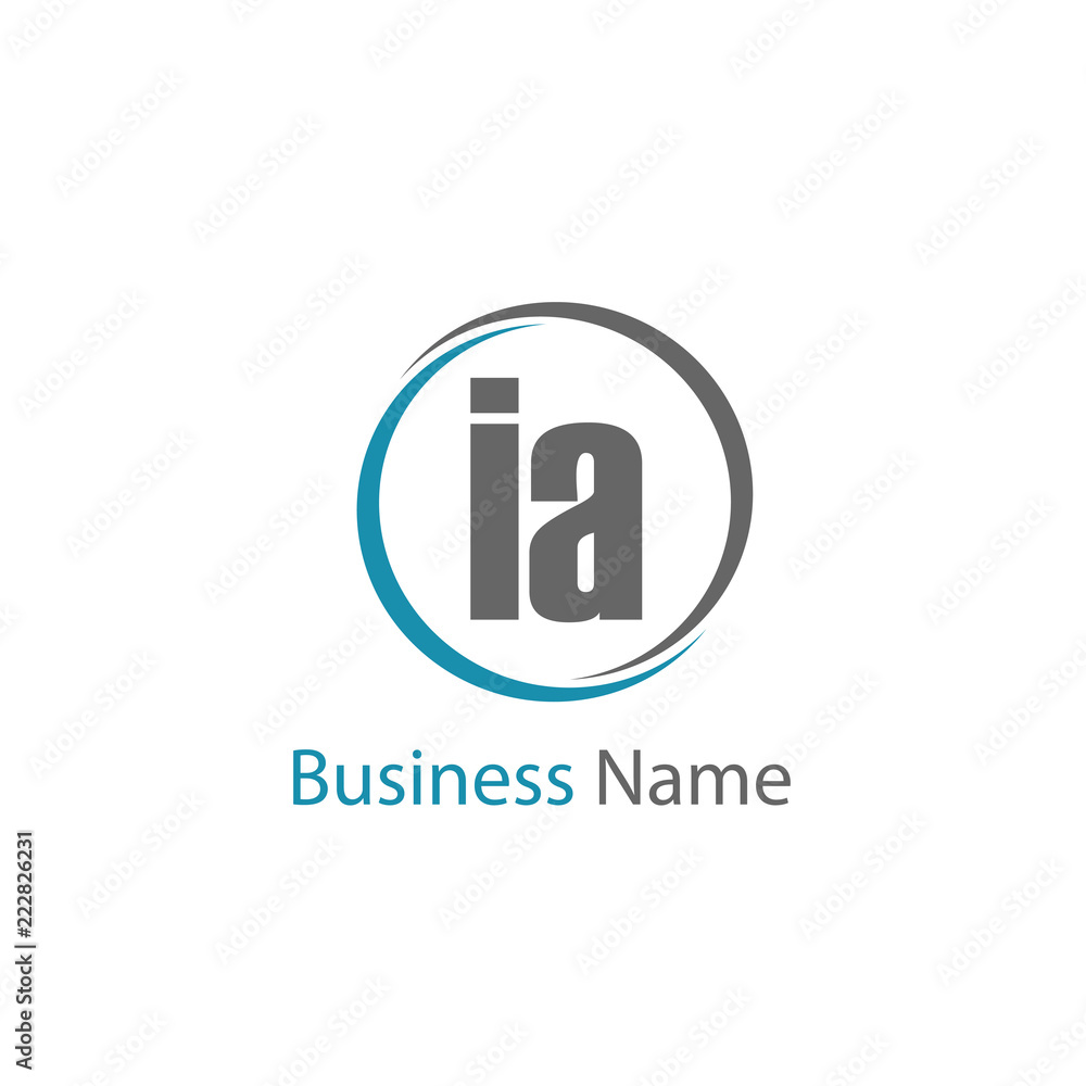 Initial Letter IA Logo Template Design