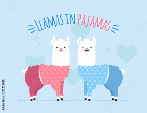Doodle two llamas