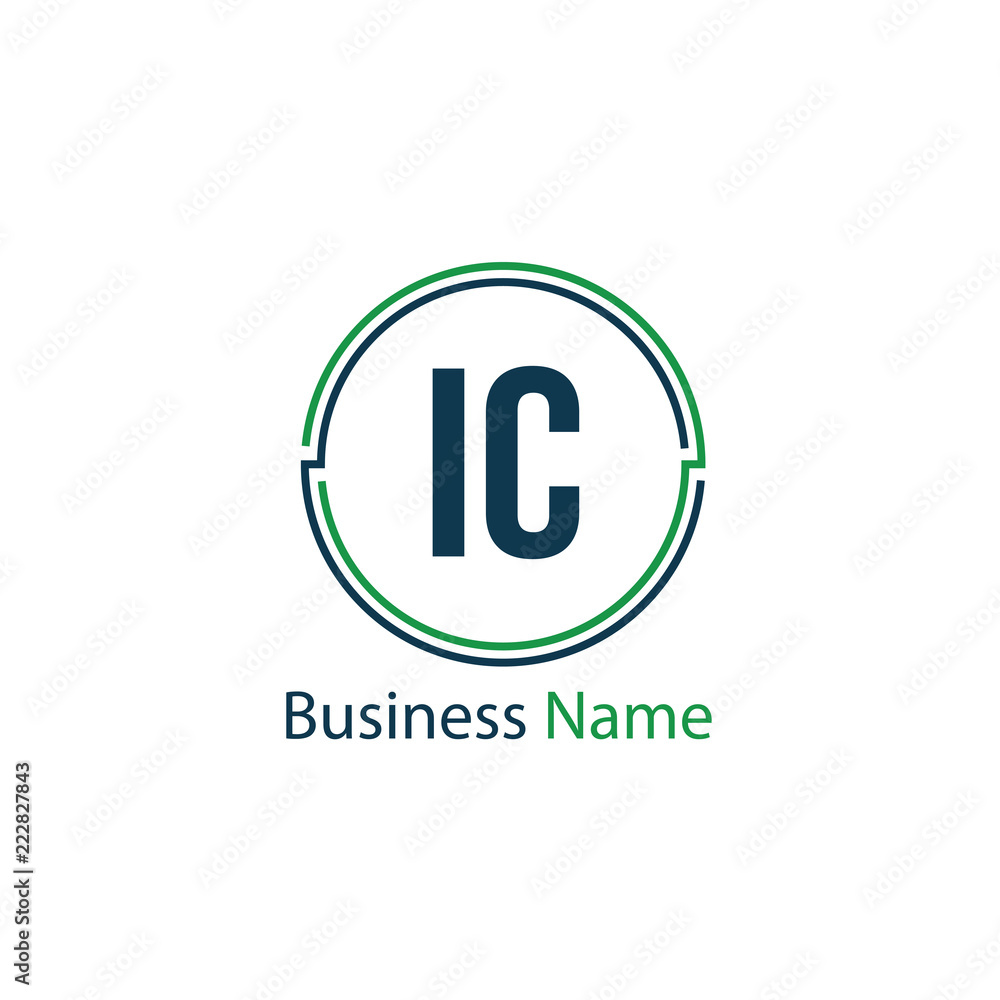 Fototapeta premium Initial Letter IC Logo Template Design
