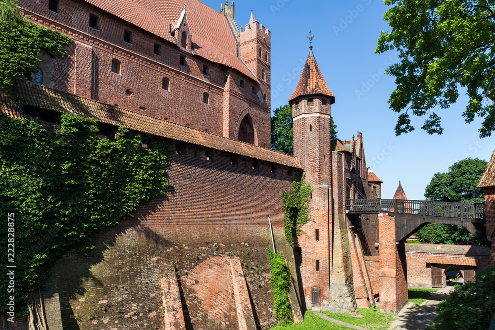 High Castle of Malbork Castle in Poland