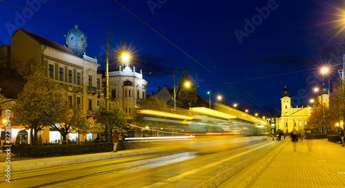 Nightlife of Debrecen streets