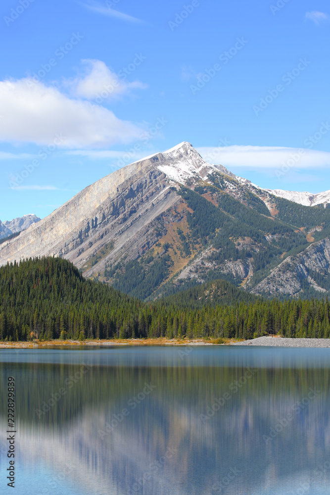 Kananaskis lake landscape in Alberta Canada