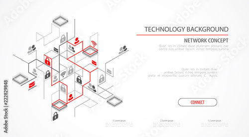 Network Concept. Isometric theme for your business.