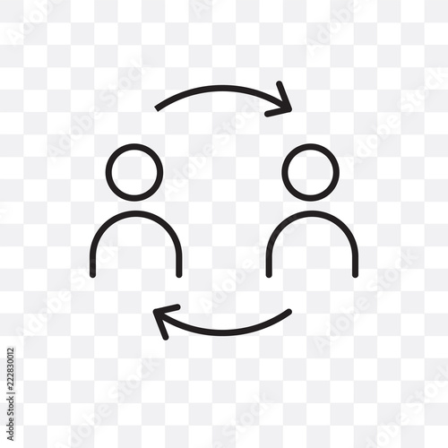 sharing icon isolated on transparent background. Simple and editable sharing icons. Modern icon vector illustration.
