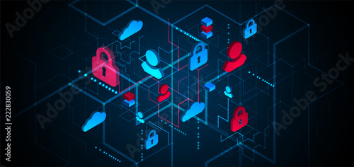 Network Concept. Isometric theme for your business.