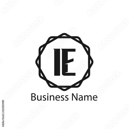 Initial Letter IE Logo Template Design