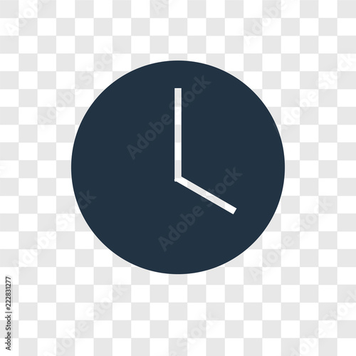 Clock vector icon isolated on transparent background, Clock logo design